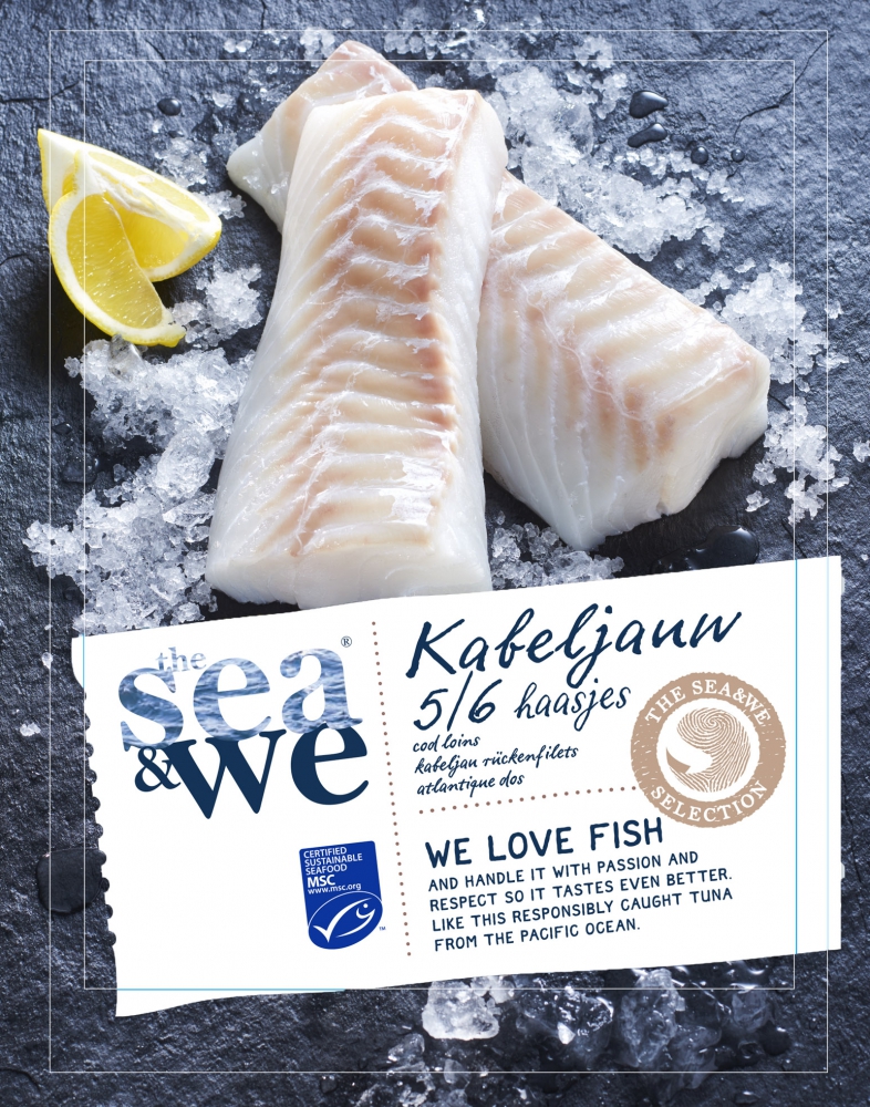 Anova Premium Kabeljauw fish sea&we citroen ice raw fish vis